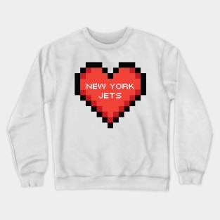 I heart NY Jets pixel art Crewneck Sweatshirt